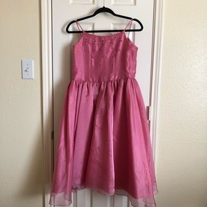 Elegant Pink Flower Girl Dress